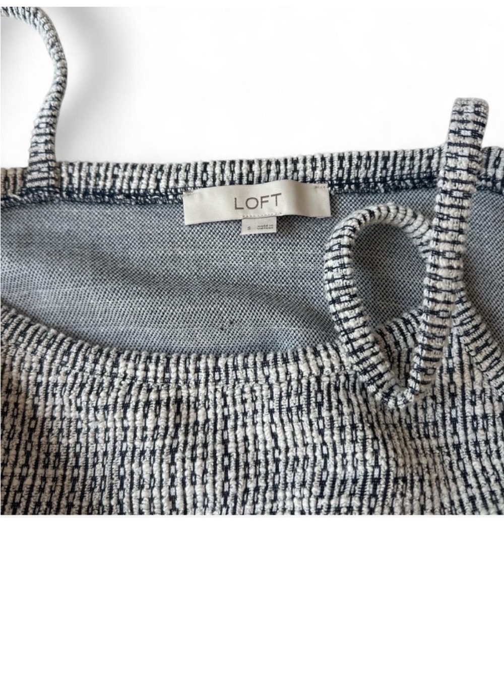 LOFT Ikat Boucle Bubble Hem Cami Sweater Tank Tops - Picture 5 of 7